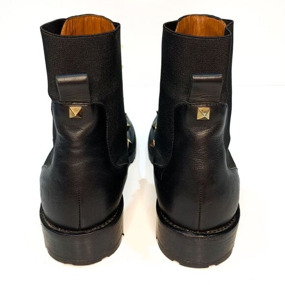 Valentino Garavani Rockstud Chelsea Boots EU 36 US 6 Black Studded Ankle Bootie - Picture 6 of 8